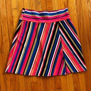 Striped Multicolor Stripe Women's Mini Skirt